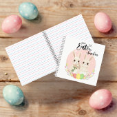 Two Easter Bunnies Personalized Spiral Notebook Notizblock