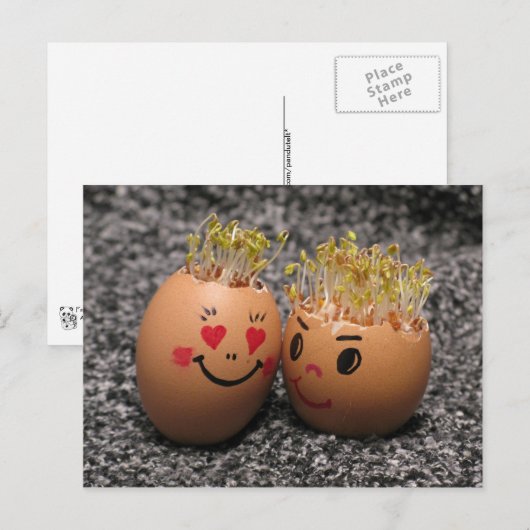 Two eggmen Dating Postkarte (Vorne/Hinten)