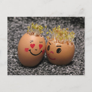 Two eggmen Dating Postkarte