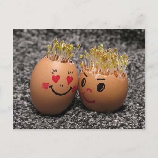 Two eggmen Dating Postkarte (Vorderseite)