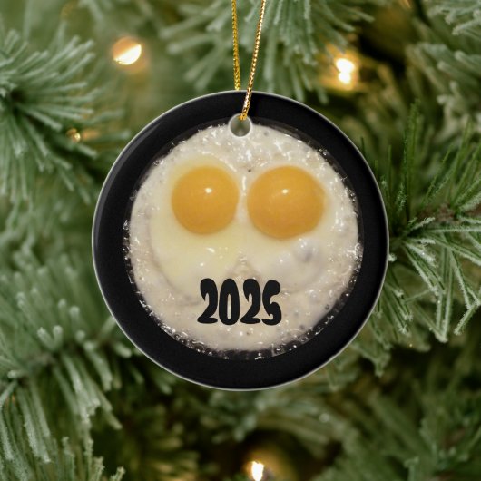 Two Eggs in Cast Iron Frying Pan Ornament (Baum)