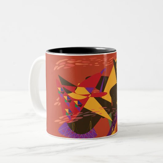 Two Elegant Black Women Zweifarbige Tasse (Vorderseite Links)