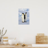 Two Emperor Penguins in Antarctica Poster (Küche)