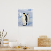 Two Emperor Penguins in Antarctica Poster (Küche)