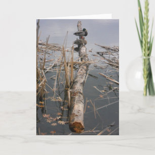 "Two Encks upon a log" Danke Karte
