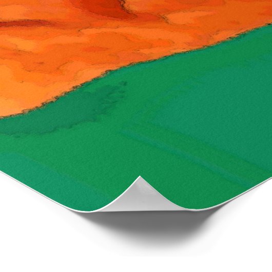 Two Faces of Woman Abstract Poster (Ecke)