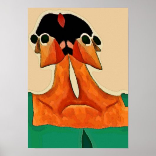 Two Faces of Woman Abstract Poster (Vorne)