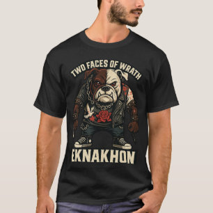Two Faces of Wrath – Split Bulldog Grafik-T-Shirt T-Shirt