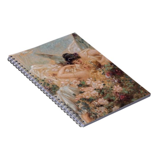 Two Fairies Embracing in a Landscape with a Swan Notizblock (Rechte Seite)