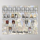 Two Family Trees on White Blossoms Photo     Poster (Vorne)