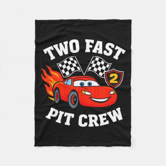 Two Fast 2 2nd Birthday T Crew 2yr Year Old  Fleecedecke (Vorderseite)