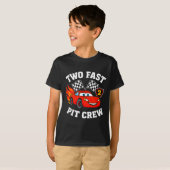 Two Fast 2 2nd Birthday T Crew 2yr Year Old T-Shirt (Vorne ganz)