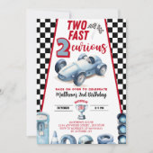 Two Fast 2nd birthday Boy Racer Invitation Einladung (Vorderseite)