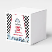 Two Fast 2nd birthday Boy Racing Car Geschenkschachtel (Vorderseite)