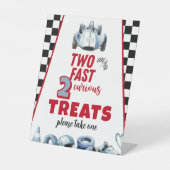 Two Fast 2nd birthday Boy Racing Car Treats  Sockelschild (Vorderseite)