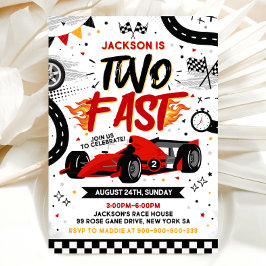 Two Fast Birthday Invitation, Race Car Invitation Einladung