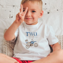 TWO Fast Blue Dirt Bike Birthday T-shirt