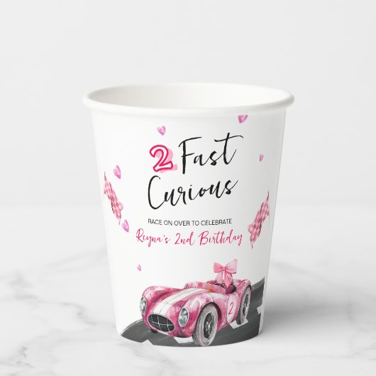Two Fast Curious Birthday Pappbecher (Rückseite)