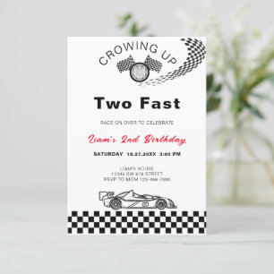 TWO Fast Geburtstag Vintage Rennwagen Download Einladung