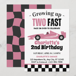 Two Fast Girl 2. Geburtstagsfeier Einladung