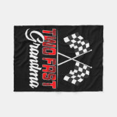 Two Fast Grandma Second Birthday Racing Car Family Fleecedecke (Vorderseite (Horizontal))
