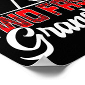 Two Fast Grandma Second Birthday Racing Car Family Poster (Ecke)