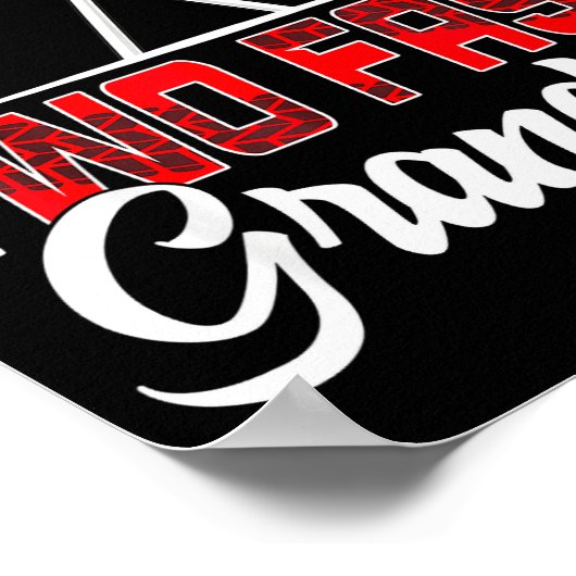 Two Fast Grandma Second Birthday Racing Car Family Poster (Ecke)