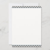 "Two Fast" Race Car 2. Geburtstag Party Einladung (Rückseite)