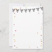 Two Fast Race Car Boy 2nd Birthday Invitation Einladung (Rückseite)