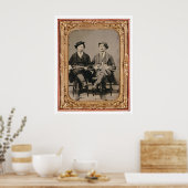 Two fiddlers, seated with instruments (40050) poster (Küche)