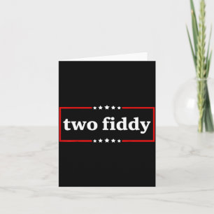 Two Fiddy Lustiger Meme Vintage Abgenutzt Humor Karte