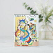 "Two Figures: O and Ru" von Ruchell Alexander Postkarte (Stehend Vorderseite)