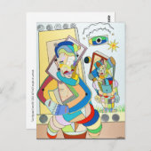 "Two Figures: O and Ru" von Ruchell Alexander Postkarte (Vorne/Hinten)