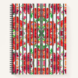Two floral-patterned spiral notebooks  notizblock