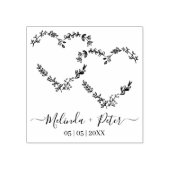 Two Floral Wildflowers Hearts for Wedding Gummistempel (Prägung)