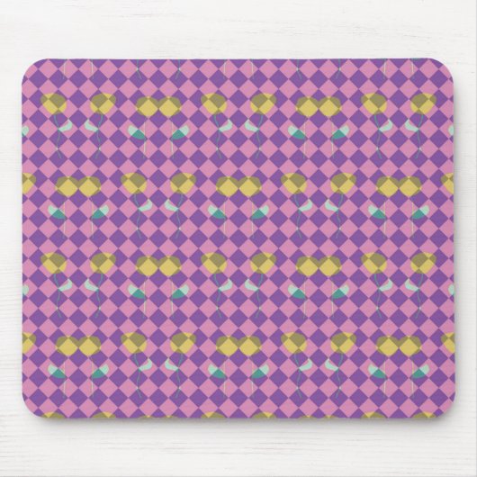 Two Flowers Diamonds Mousepad (Vorne)