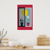 Two Flowers Matchbox Print Vintage Eastern Europe Poster (Küche)