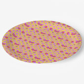 Two Flowers Roses Pappteller (Schrägansicht)