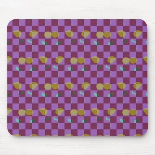 Two Flowers Squares Mousepad (Vorne)