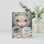 "Two Fluffy Kittens" von Jasmine Becket-Griffith Postkarte (Stehend Vorderseite)