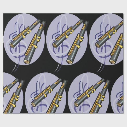Two Flutes Wrapping Paper Geschenkpapier (Flach)