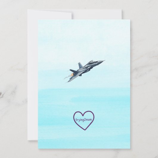 TWO Fly, Jet 2nd Birthday Einladung (Rückseite)