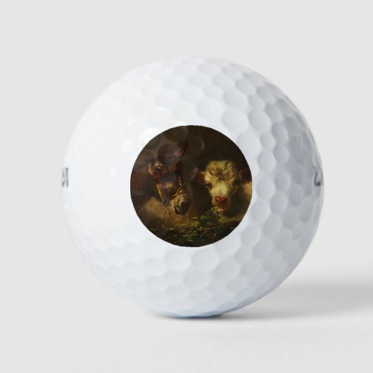 Two Friends (Donkey and Lamb) (Farm Animals) Golfball (Vorderseite)