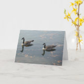 Two Geese card Karte (Gelbe Blume)