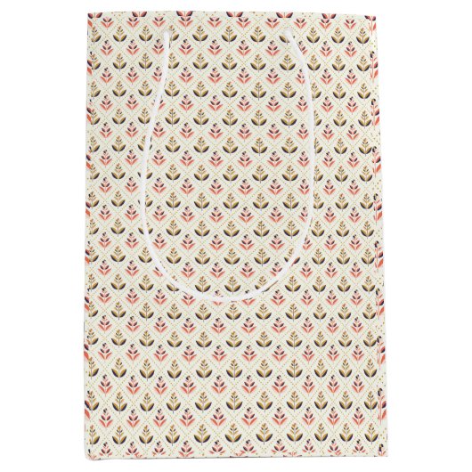 Two gift bags with repetitive holiday-themed  mittlere geschenktüte (Vorderseite)