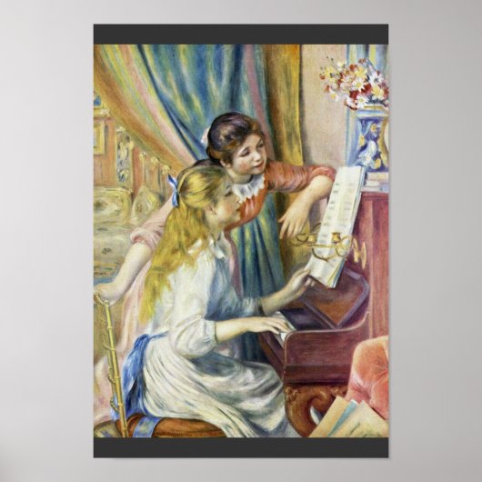 Two Girls At The Piano,  By Pierre-Auguste Renoir Poster (Vorne)