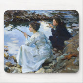 Two Girls Fishing, 1912 von John Singer Sargent Mousepad (Vorne)