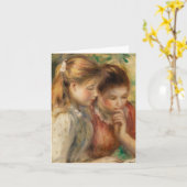 Two Girls Reading - Renoir Impressionist Malerei Karte (Gelbe Blume)