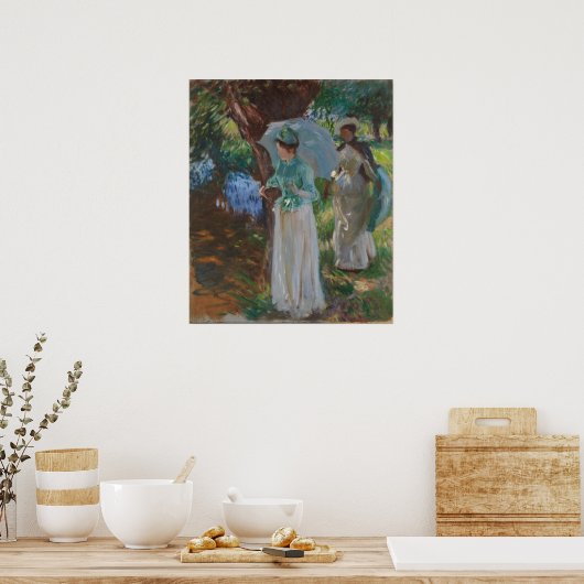 Two Girls with Parasols Poster (Küche)