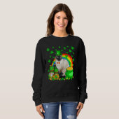 Two Gnomes And Siamese Wearing Patrick's Day Hat S Sweatshirt (Vorne ganz)